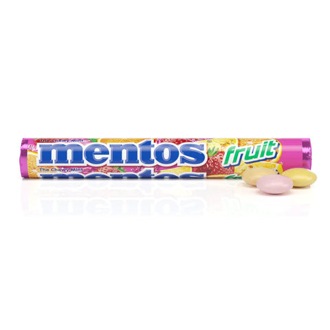 Mentos Chewing Candies Assorted Rolls Fruit 1.32oz 37.5g (Pack of 1) Mentos