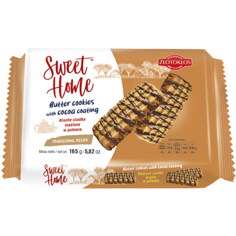 Zlotoklos Sweet Home Crunchy Cookies Butter Cookies with Cocoa 6oz 170g Zlotoklos