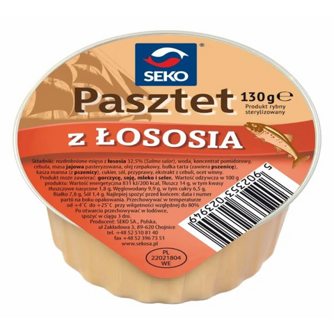 Seko Fish Spreads – Assorted Varieties Smooth Salmon Pâté 4.6oz 130g Seko