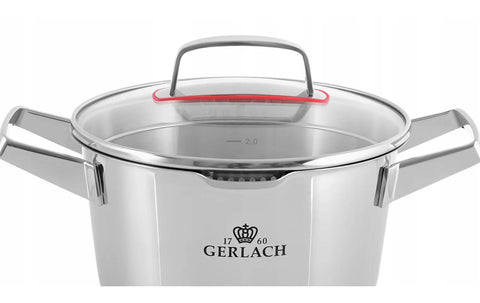 SUPERIOR 5-Piece Pot Set w Lids Gerlach USA