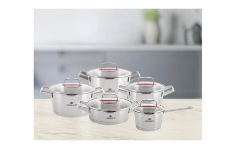 SUPERIOR 5-Piece Pot Set w Lids Gerlach USA