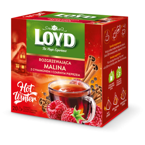 Loyd Tea Hot Winter Raspberry With Cinnamon & Black Pepper Pyramids Loyd