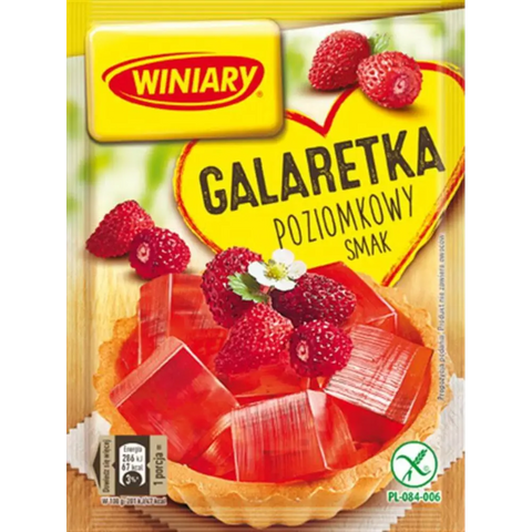 Winiary Jelly Mix Wild Strawberry 2.5oz 71g (Pack of 5) Winiary
