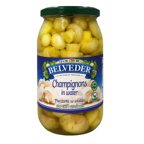 Belveder Champignons in Water 31.74oz 900g Belveder