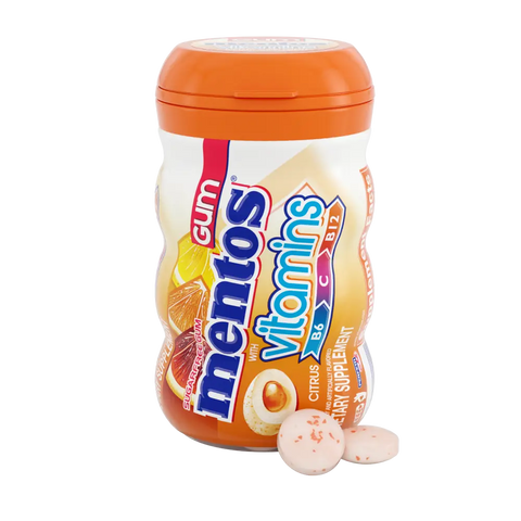 Mentos – Sugar-Free Chewing Gum Vitamins Citrus 1.76oz 50g Mentos