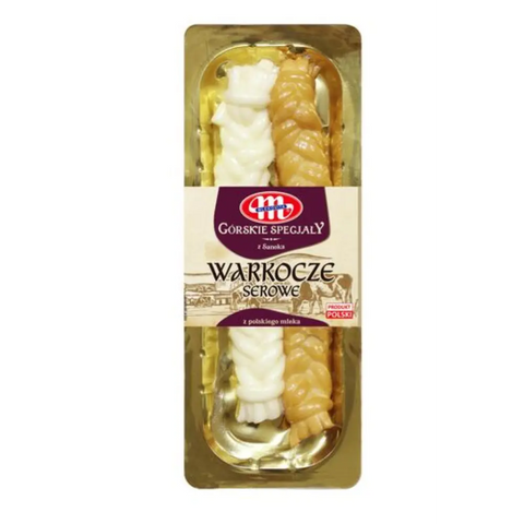 Traditional Polish Smoked Cheeses Braided Cheese (Warkocze Serowe) 8.81oz 250g Mlekovita