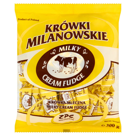 Krówki Milanowskie Cream Fudge Milky 10.58oz 300g Krowki Milanowskie