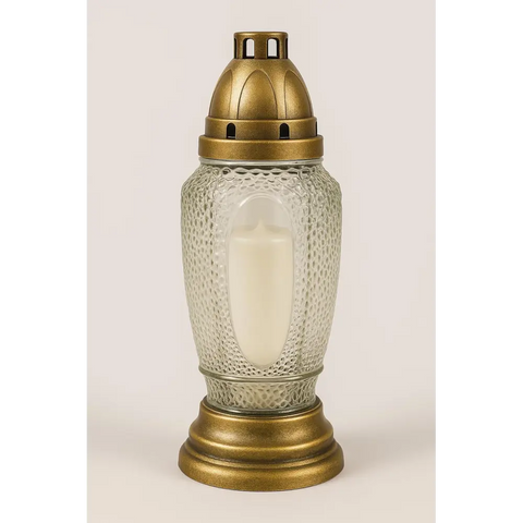 Glass Grave Candle Znicz Z320/MIX White Znicz Polski