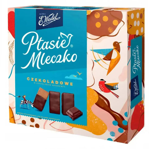 Wedel Bird’s Milk (Ptasie Mleczko) Chocolate Covered Marshmallow Treats Chocolate Chocolate 12oz 340g E.Wedel