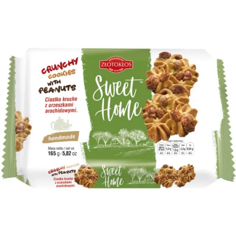 Zlotoklos Sweet Home Crunchy Cookies With Peanuts 4.93oz 140g Zlotoklos