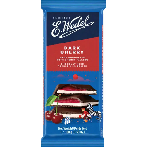 Wedel Dark Chocolate Dark Cherry 3.5oz 100g E.Wedel