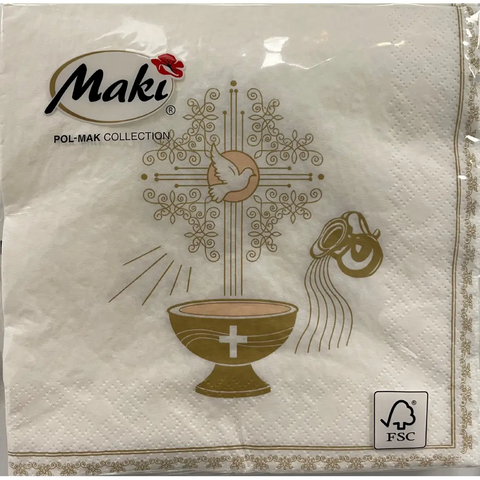 Napkins with Chalice and IHS Design Nr1 Pack of 20 Lalix