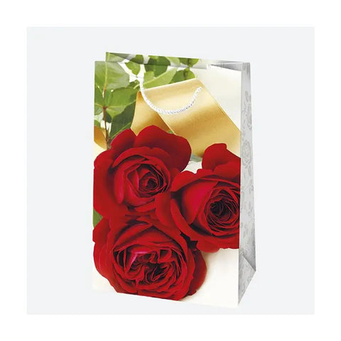 Elegant Gift Bag with White Roses and Lilies Lalix