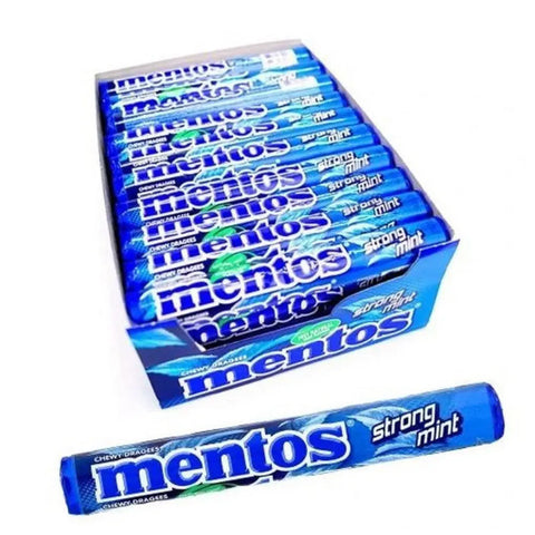 Mentos Chewing Candies Assorted Rolls Strong Mint 1.32oz 37.5g (Pack of 40) Mentos