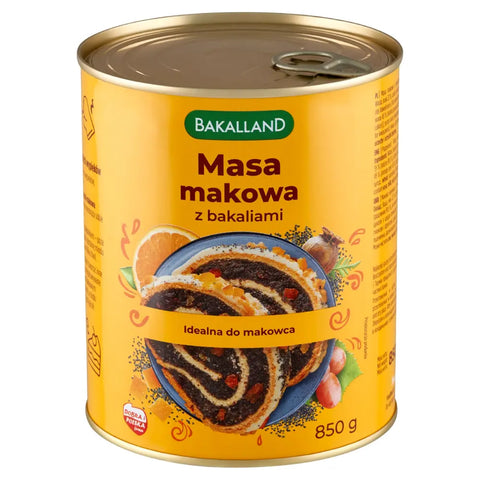 Bakalland Poppy Seed Filling with Dried Fruits & Nuts 29.98oz 850g Bakalland