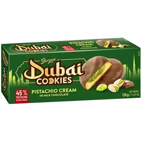 Spomet – Bergen “Dubai Style” Cookies Pistachio Filling 4.51oz 128g Bergen