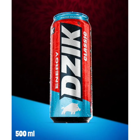 WK Dzik Energy Drink Classic Zero Sugar High Caffeine 16.9fl oz 500ml WKDZIK