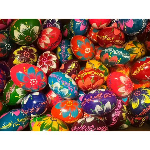 Polish Easter Hand Painted Wooden Eggs (Pisanki) Decorative Eggs for Easter Lalix