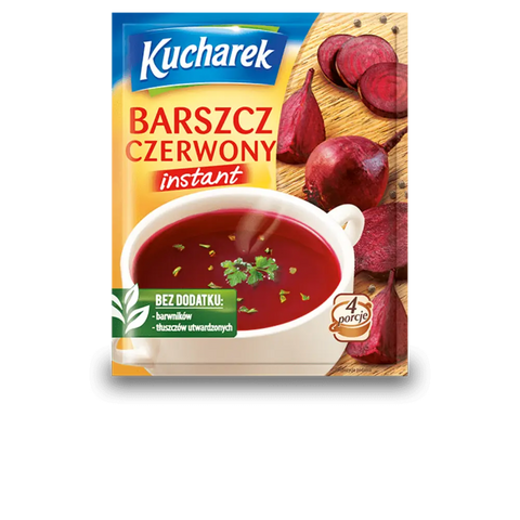 Kucharek Instant Soups Assortment Red Borscht 1.69oz 48g (Pack of 5) Kucharek