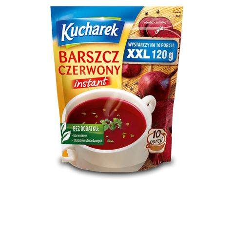 Kucharek Instant Soups Assortment Red Borscht XXL 4.23 120g (Pack of 5) Kucharek