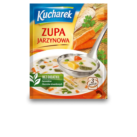 Kucharek Instant Soups Assortment Vegetable Soup 1.58oz 45g (Pack of 5) Kucharek