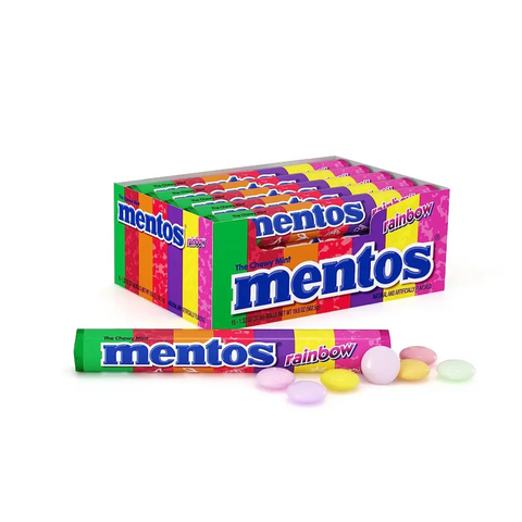 Mentos Chewing Candies Assorted Rolls Rainbow 1.32oz 37.5g (Pack of 40) Mentos