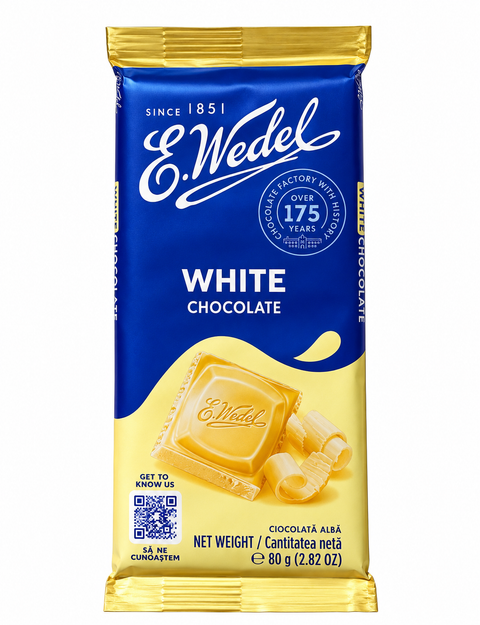 Wedel White Chocolate White Chocolate 2.82oz 80g E.Wedel