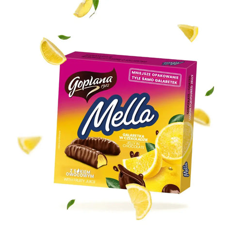 Goplana Mella Chocolate Coated Fruit Jellies Lemon 6.7oz 190g Goplana