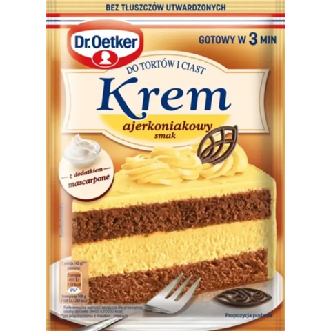 Dr. Oetker Cake Creams Eggnog Cake Cream (Ajerkoniak) 4.2oz 120g Dr.Oetker