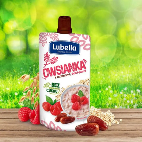 Lubella Oatmeal Raspberry & Dates 3.53oz 100g (Pack of 12) Lubella
