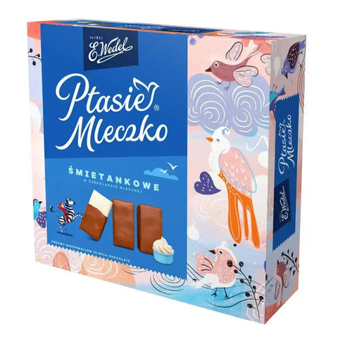 Wedel Bird’s Milk (Ptasie Mleczko) Chocolate Covered Marshmallow Treats Cream Cream 12oz 340g E.Wedel