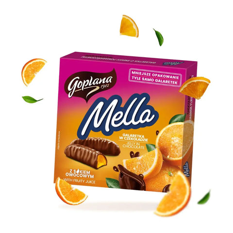 Goplana Mella Chocolate Coated Fruit Jellies Orange 6.7oz 190g Goplana