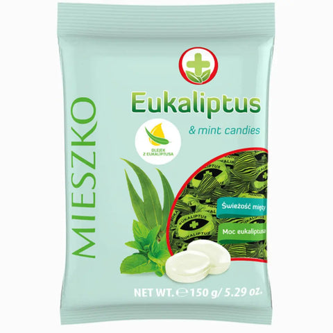Mieszko Eucalyptus Hard Candies Mint 5.29oz 150g Mieszko