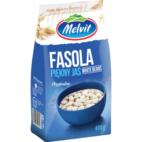Melvit White Beans Piękny Jaś Beans 14.1oz 400g Melvit