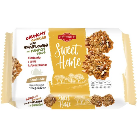 Zlotoklos Sweet Home Crunchy Cookies With Sunflower & Pumpkin Seeds 4.93oz 140g Zlotoklos