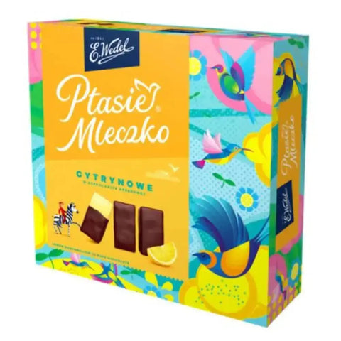 Wedel Bird’s Milk (Ptasie Mleczko) Chocolate Covered Marshmallow Treats Lemon Lemon 12oz 340g E.Wedel