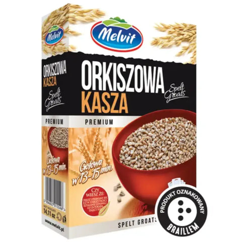 Melvit Spelt groats 4 x 3.5oz 100g Melvit