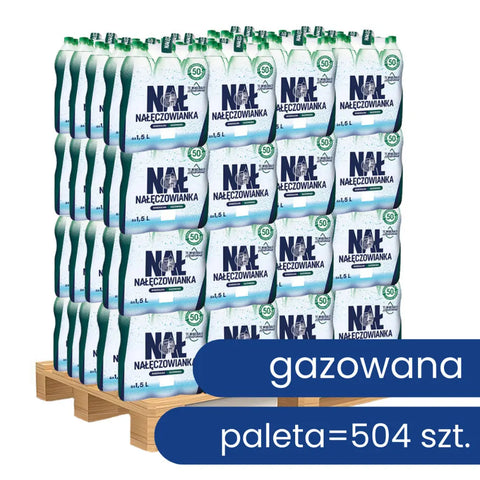 Nałęczowianka Mineral Water Full Pallet PICKUP ONLY Carbonated 84x50.72fl oz 1.5l Naleczowianka