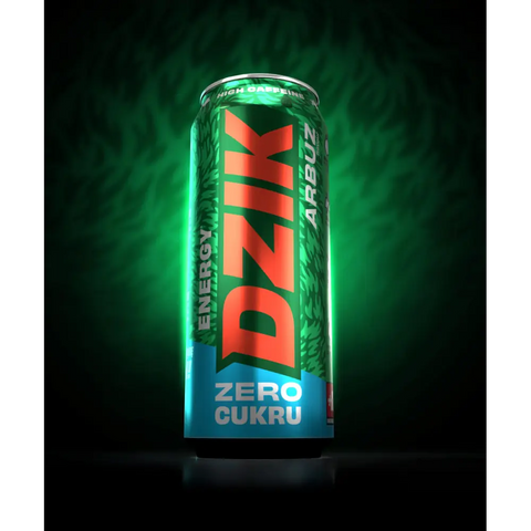 WK Dzik Energy Drink Watermelon Zero Sugar High Caffeine 16.9fl oz 500ml WKDZIK