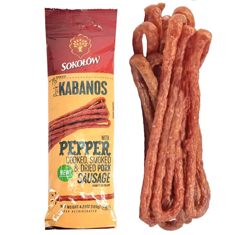 Sokołów Kabanosy With Pepper 4.23oz 120g Sokolow