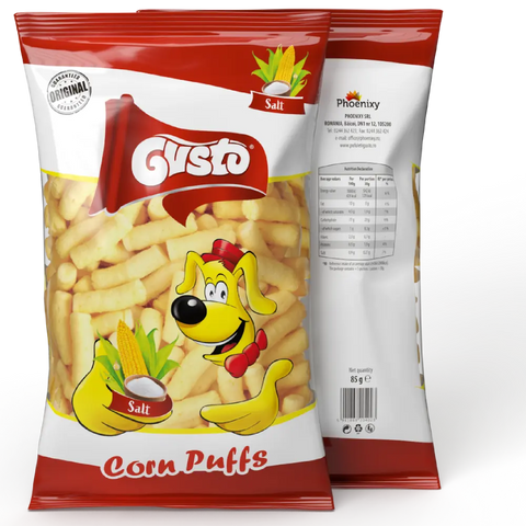 Gusto Salty Corn Puffs 2.82oz 85g Gusto