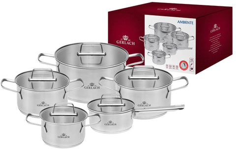Ambiente 5-Piece Pot Set w Lids Gerlach USA