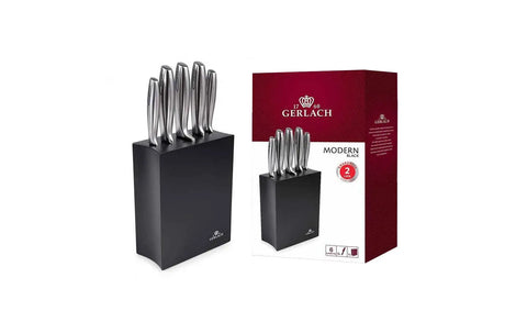 Knife set in black block MODERN Gerlach USA