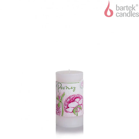 Peony Scented Pillar Candle – 70×140 mm by Bartek Candles Bartek Candles