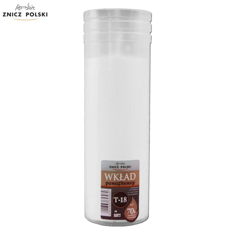 Paraffin Grave Candle Inserts – T12 / T16 / T18 Refillable Wax Refills T18 Znicz Polski
