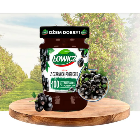 Lowicz Jam Traditional Fruit Spread Blackcurrant 9.9oz 280g Lowicz