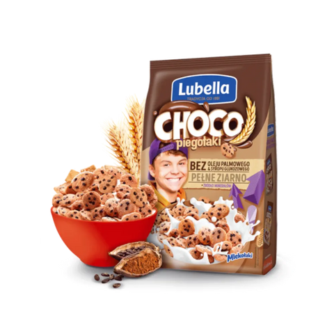 Lubella Breakfast Flakes Choco Cookies Flakes Wholegrain 8.8oz 250g Lubella