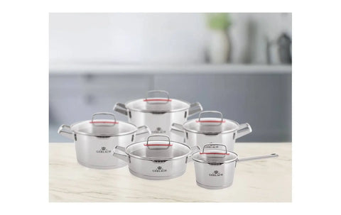 SUPERIOR 5-Piece Pot Set w Lids Gerlach USA