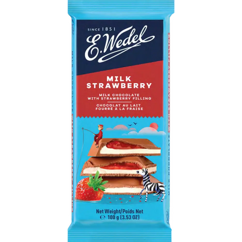 E.Wedel Chocolate Milk Strawberry 3.5oz 100g E.Wedel