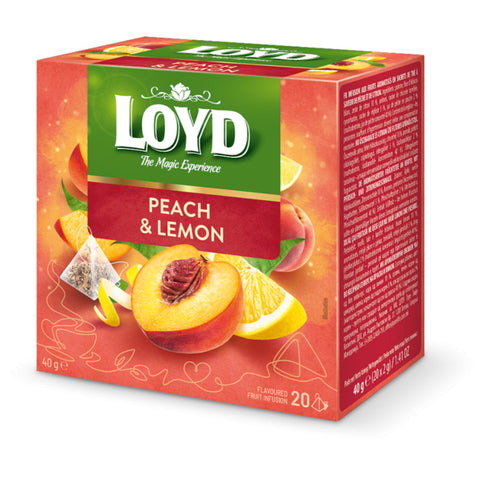 Loyd Tea Fruit Infusions Peach & Lemon Pyramids Loyd